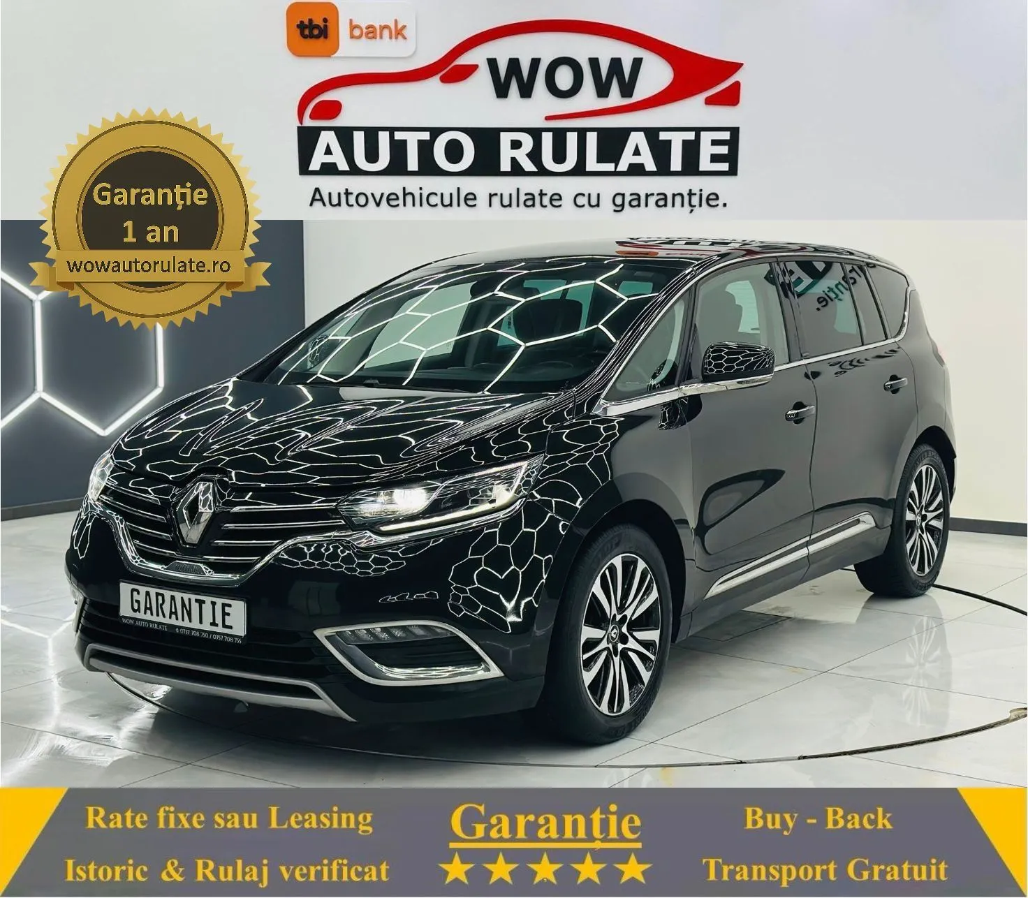 RENAULT ESPACE 2016 1.6D E6 Garantie 12 Luni Rate Avans 0 Doar Cu Buletinul 2016 - WOW Auto Rulate