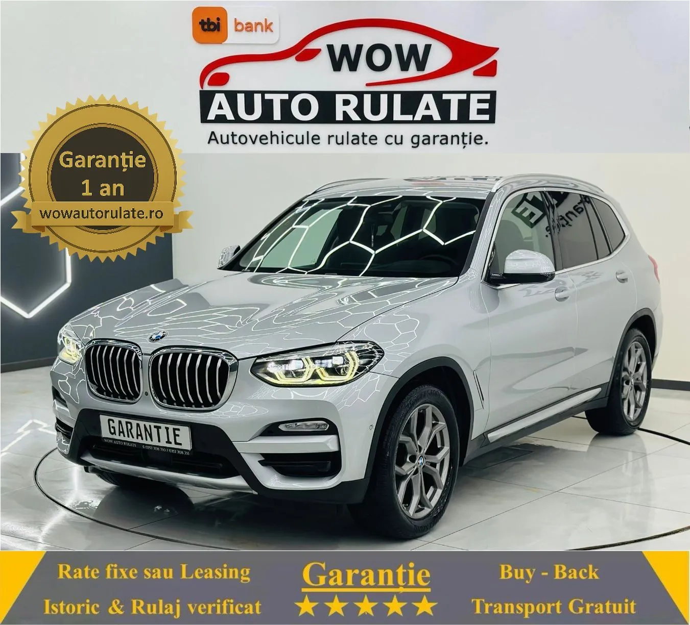 BMW X3 2018 2.0D E6 4x4 Garantie 12 Luni Rate Avans 0 Doar Cu Buletinul 2018 - WOW Auto Rulate