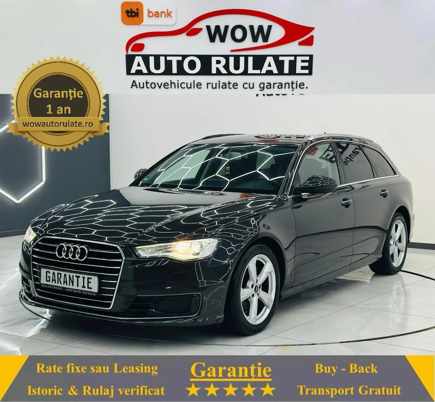 AUDI A6 2016 2.0D E6 Garantie 12 Luni Rate Avans 0 Doar Cu Buletinul 2016 - WOW Auto Rulate