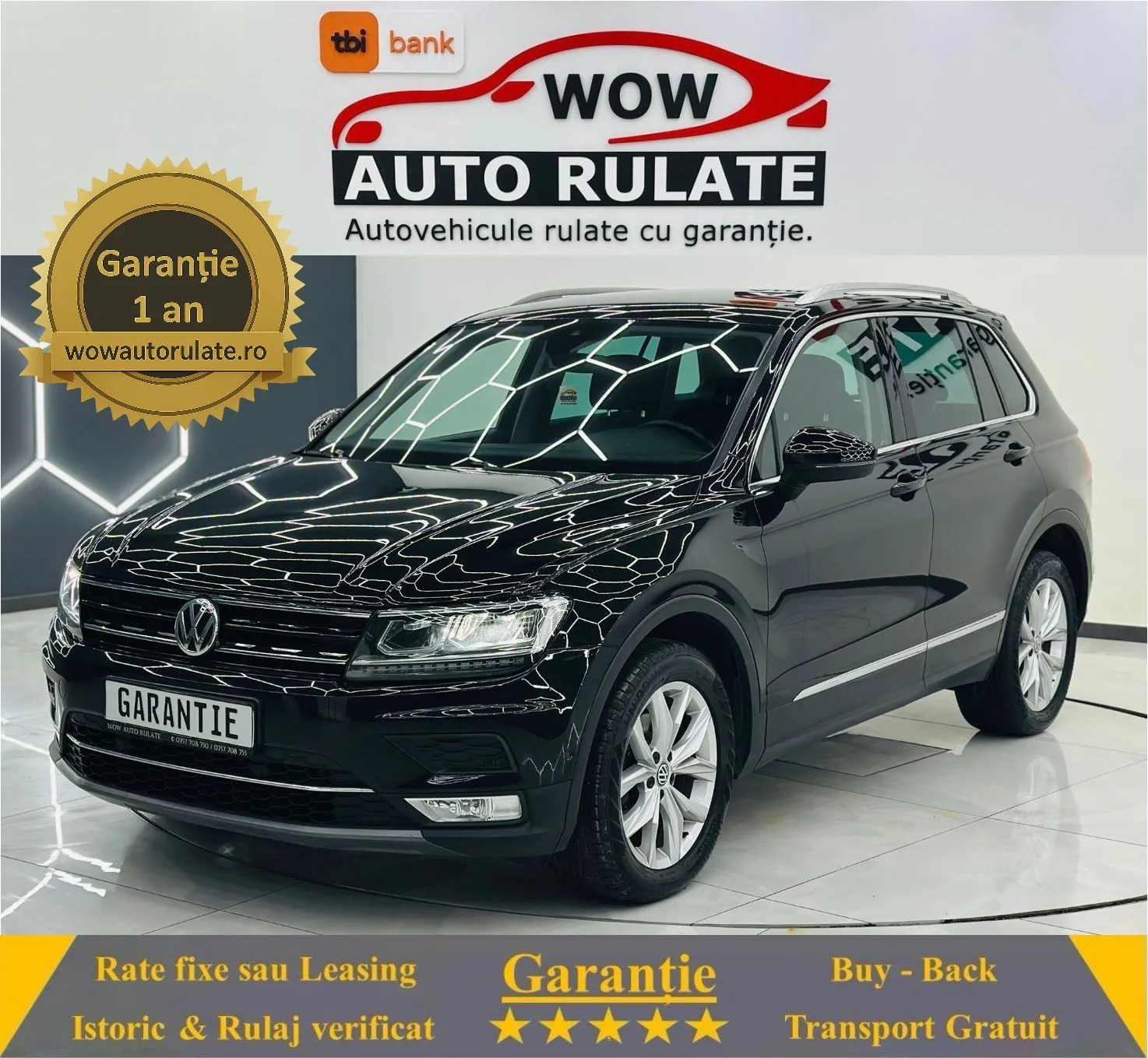 VOLKSWAGEN TIGUAN 2017 2.0D E6 4X4 Garantie 12 Luni Rate Avans 0 Doar Cu Buletinul 2017 - WOW Auto Rulate