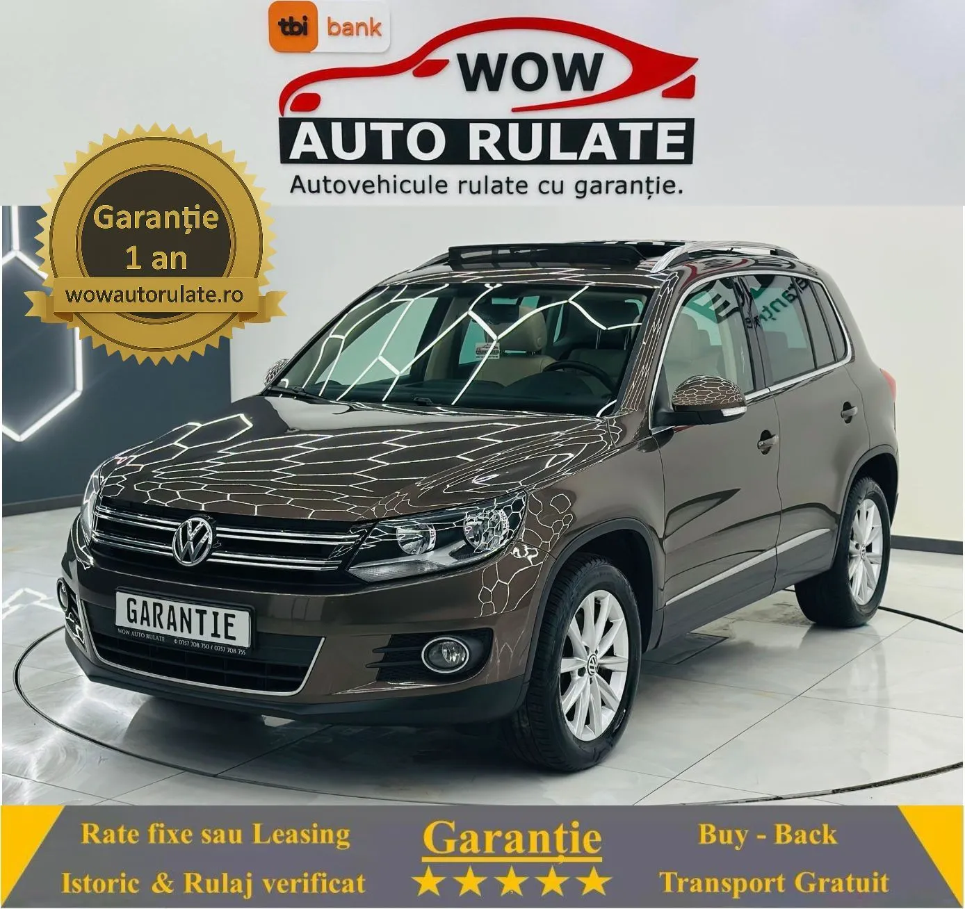 VOLKSWAGEN TIGUAN 2014 2.0D E5 4X4 Garantie 12 Luni Rate Avans 0 Doar Cu Buletinul 2014 - WOW Auto Rulate