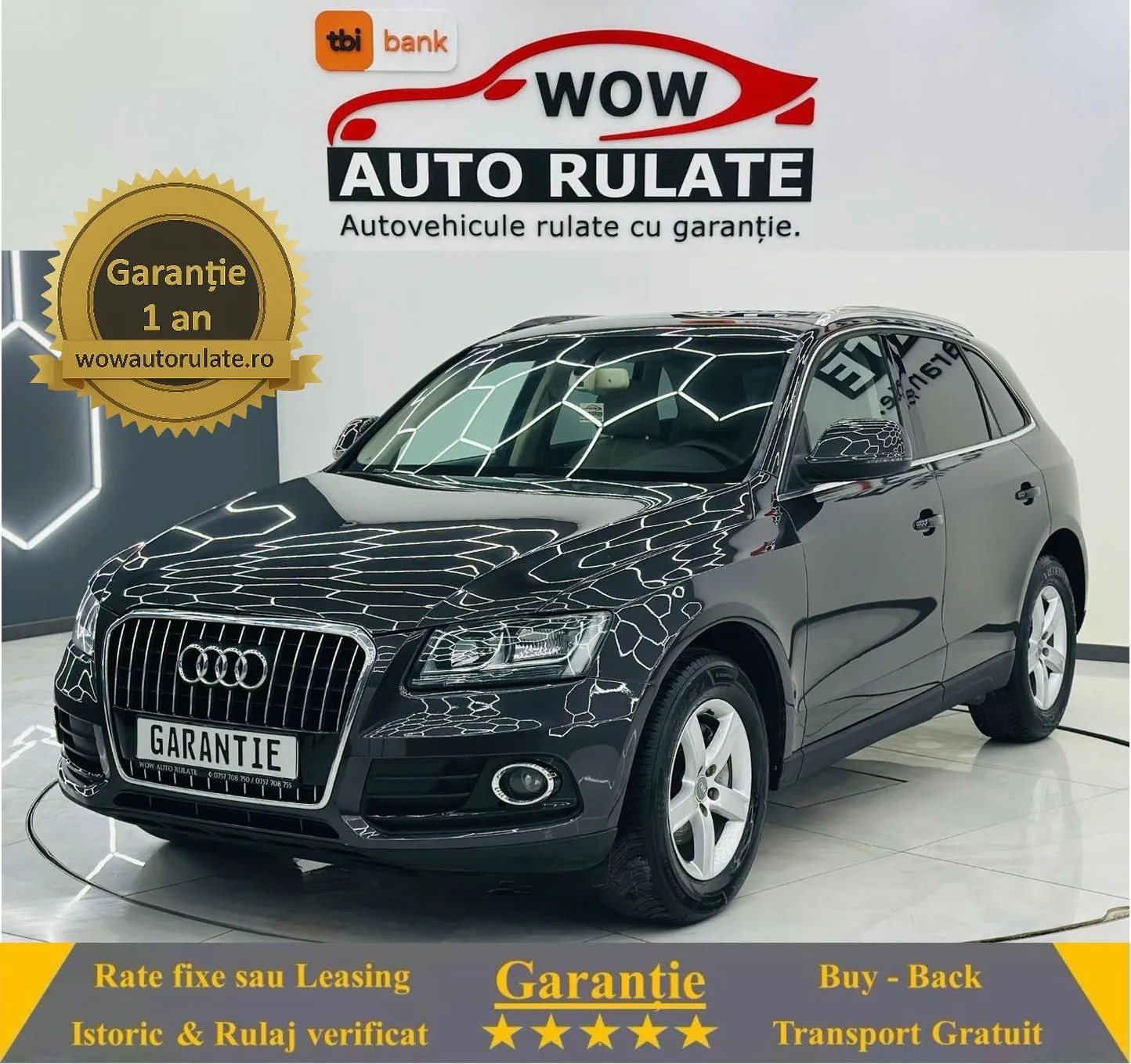 AUDI Q5 2013 2.0D E5 Garantie 12 Luni Rate Avans 0 Doar Cu Buletinul 2013 - WOW Auto Rulate