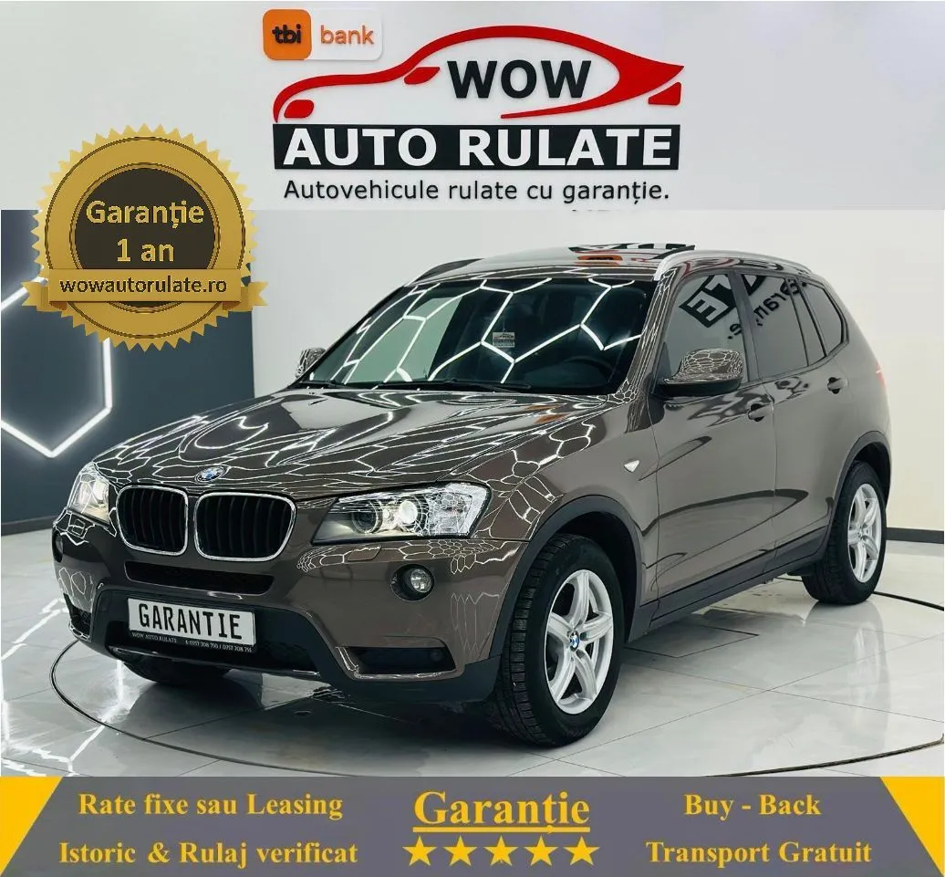 BMW X3 2012  2.0D E5 4x4 Garantie  12 Luni Rate Avans 0 Doar Cu Buletinul 2012 - WOW Auto Rulate