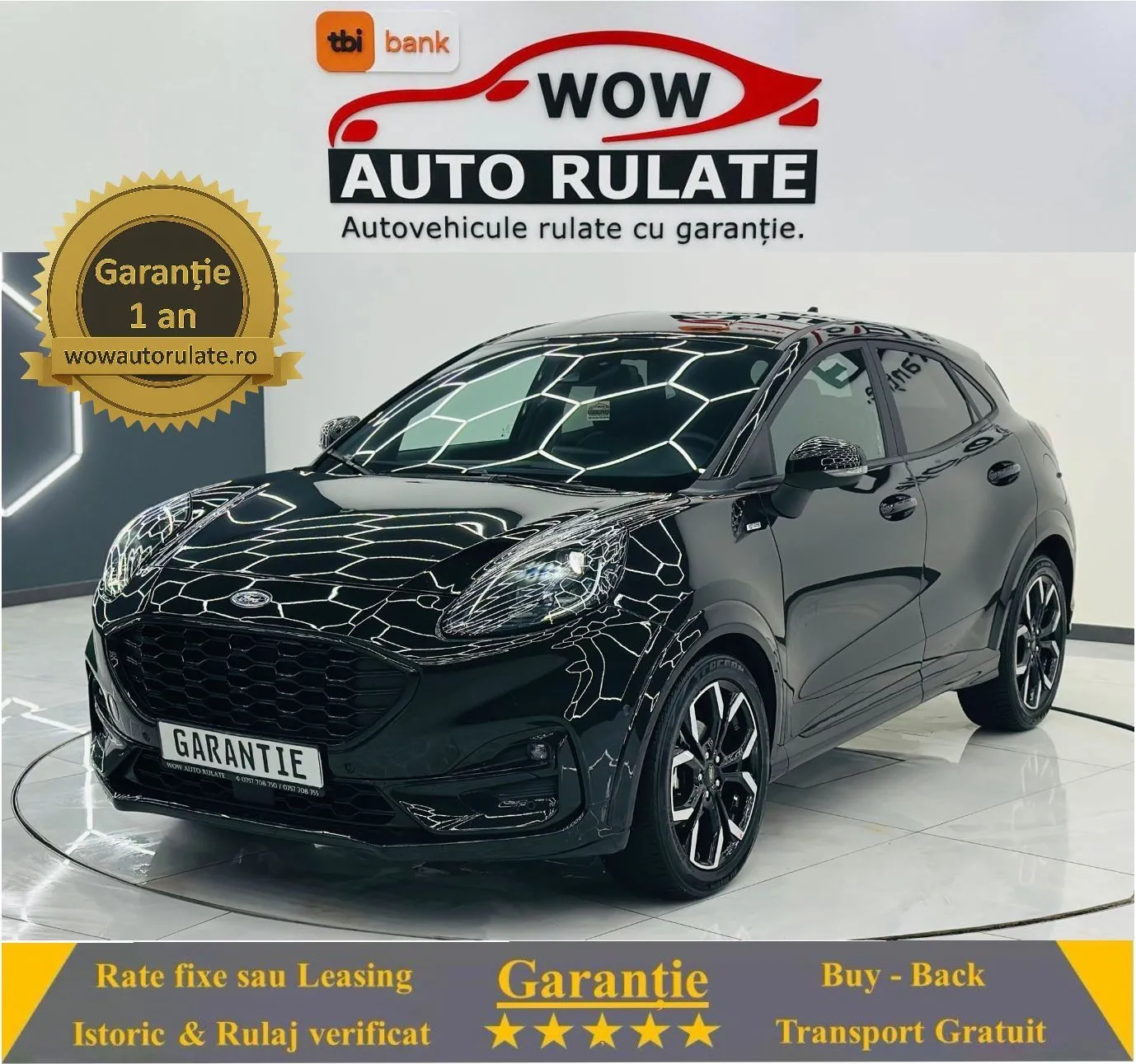 FORD Puma 2023 1.0i E6 Hybrid Garantie 12 Luni Rate Avans 0 Doar Cu Buletinul 2023 - WOW Auto Rulate