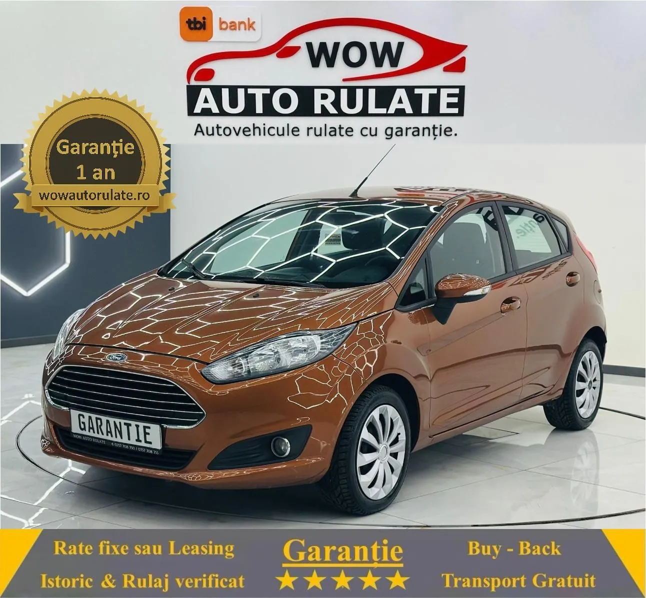 FORD FIESTA 2013 1.0i E5 Garantie 12 Luni Rate Avans 0 Doar cu Buletinul 2013 - WOW Auto Rulate