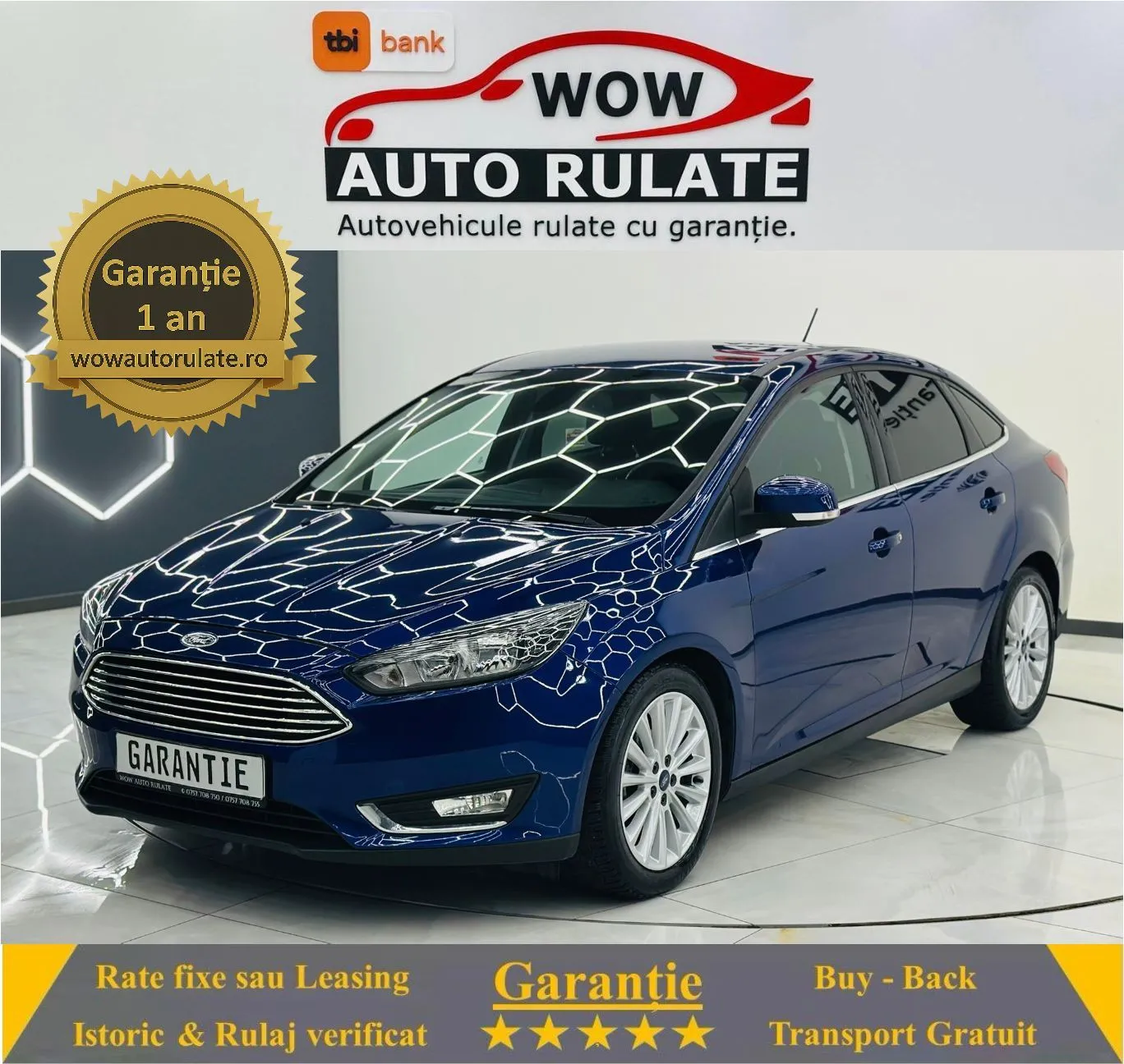 FORD FOCUS 2018 1.0i E6 Garantie 12 Luni Rate Avans 0 Doar Cu Buletinul 2018 - WOW Auto Rulate