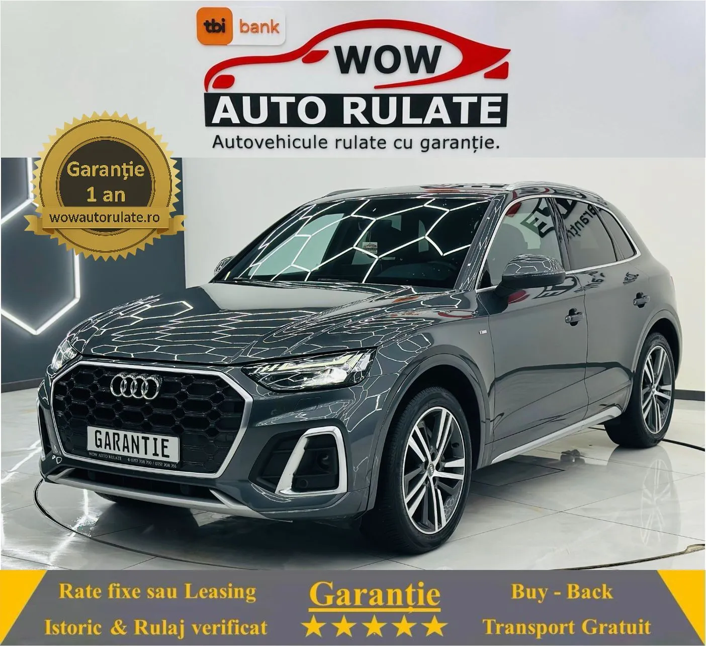 AUDI Q5 2021 2.0D E6 Garantie 12 Luni Rate Avans 0 Doar Cu Buletinul 2021 - WOW Auto Rulate