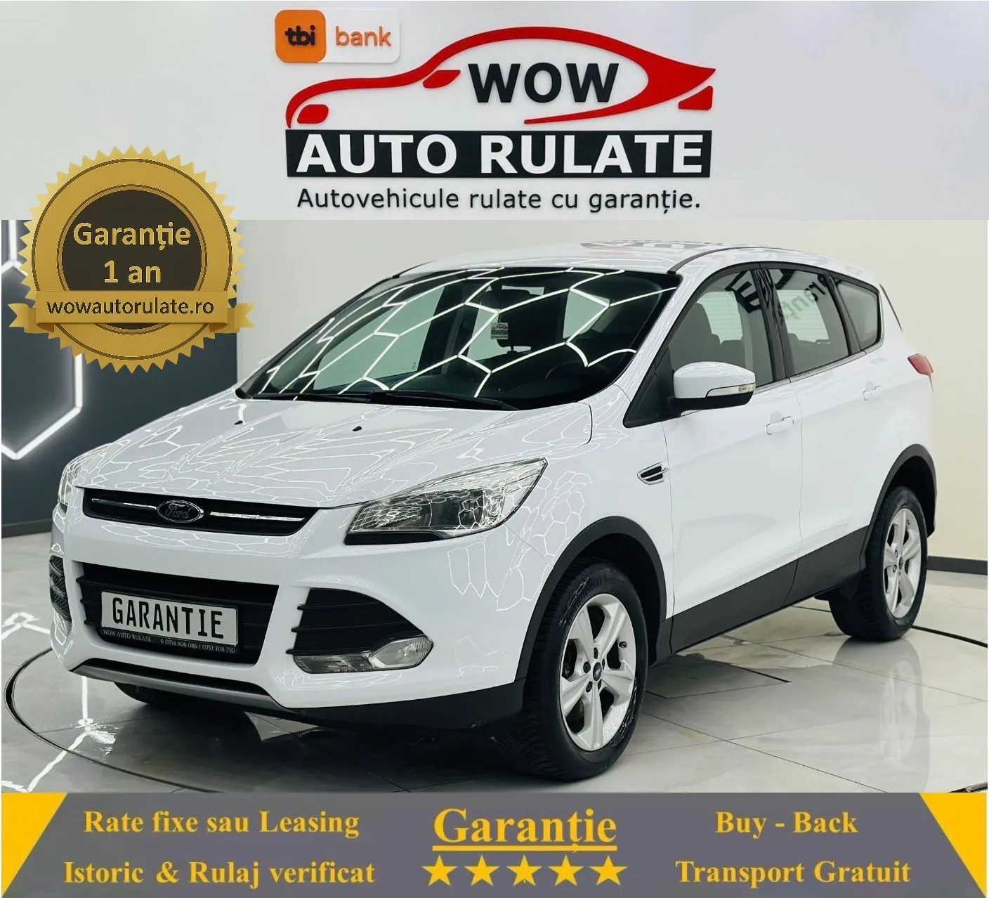 FORD KUGA 2014 2.0D E5 4X4 Garantie 12 Luni Rate Avans 0 Doar Cu Buletinul 2014 - WOW Auto Rulate