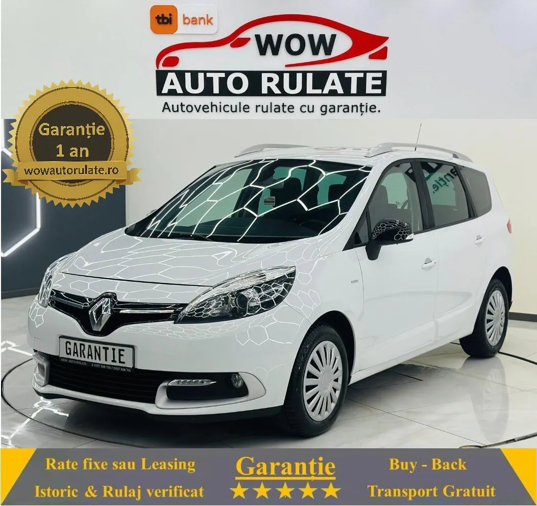 RENAULT GRAND SCENIC 2015 1.5D E5 Garantie 12 Luni Rate Avans 0 Doar Cu Buletinul 2015 - WOW Auto Rulate