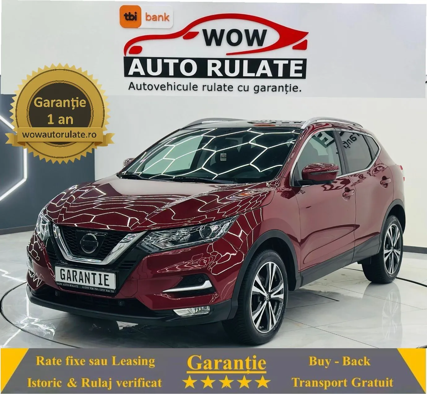 NISSAN Qashqai 2017 1.2i E6 Garantie 12 Luni Rate Avans 0 Doar Cu Buletinul 2017 - WOW Auto Rulate