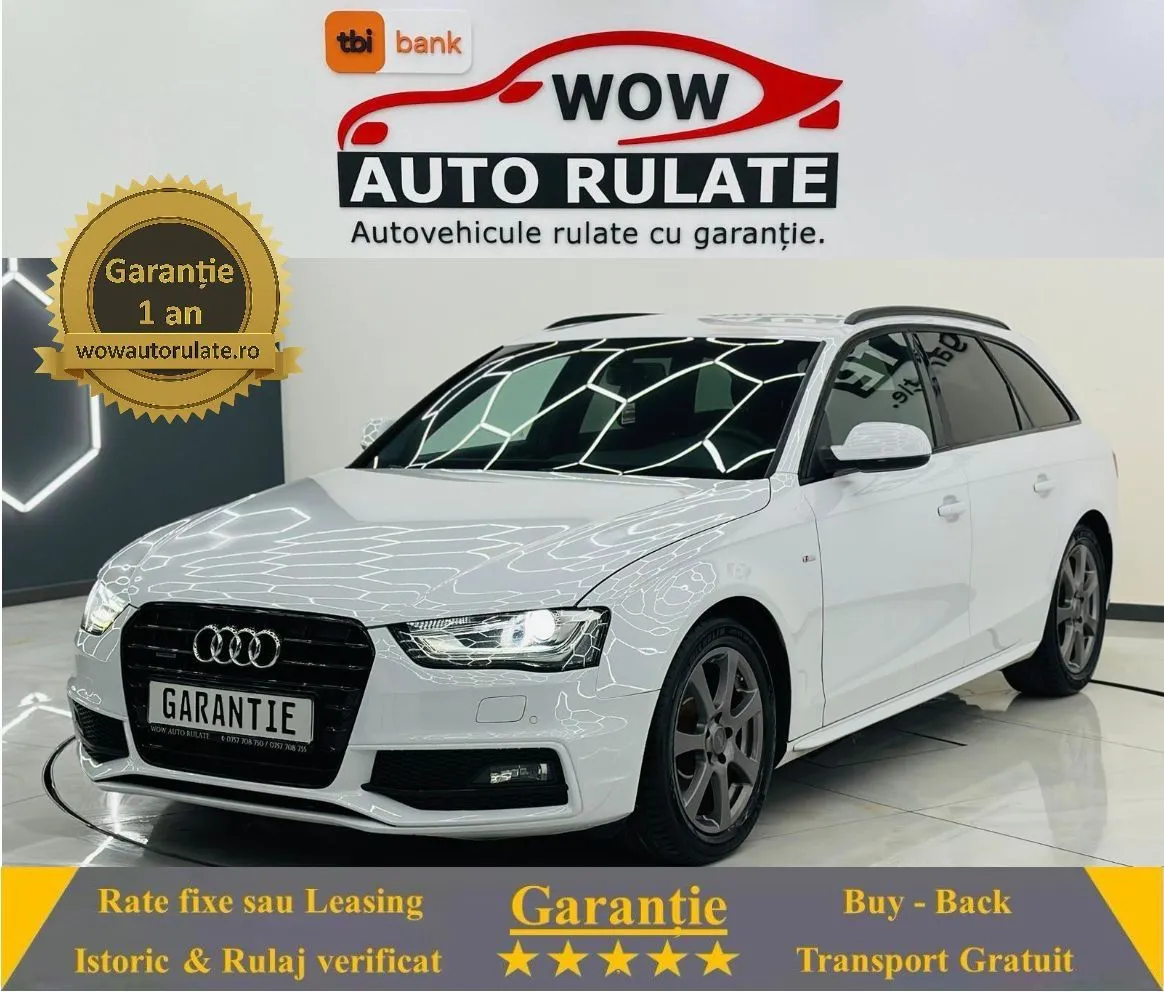 AUDI A4 2015 2.0D E5 Garantie 12 Luni Rate Avans 0 Doar Cu Buletinul 2015 - WOW Auto Rulate