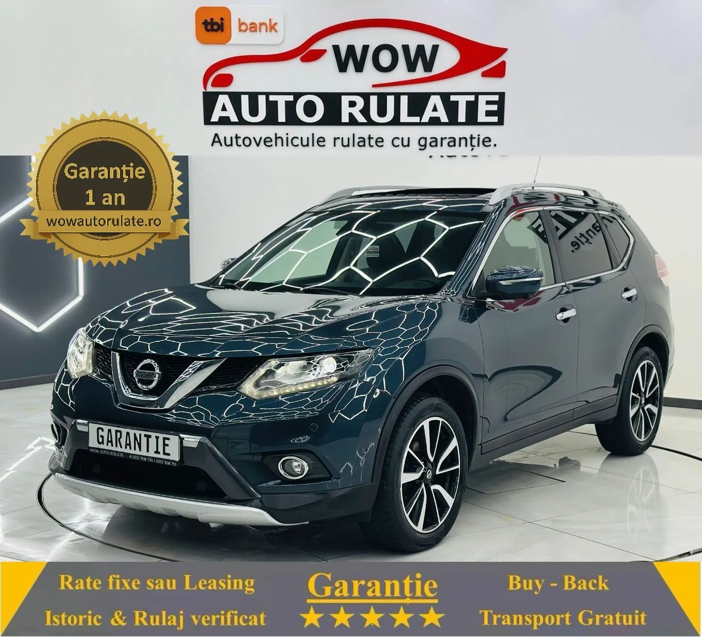 NISSAN X-TRAIL 2016 1.6D E6 Garantie 12 Luni Rate Avans 0 Doar cu Buletinul 2016 - WOW Auto Rulate