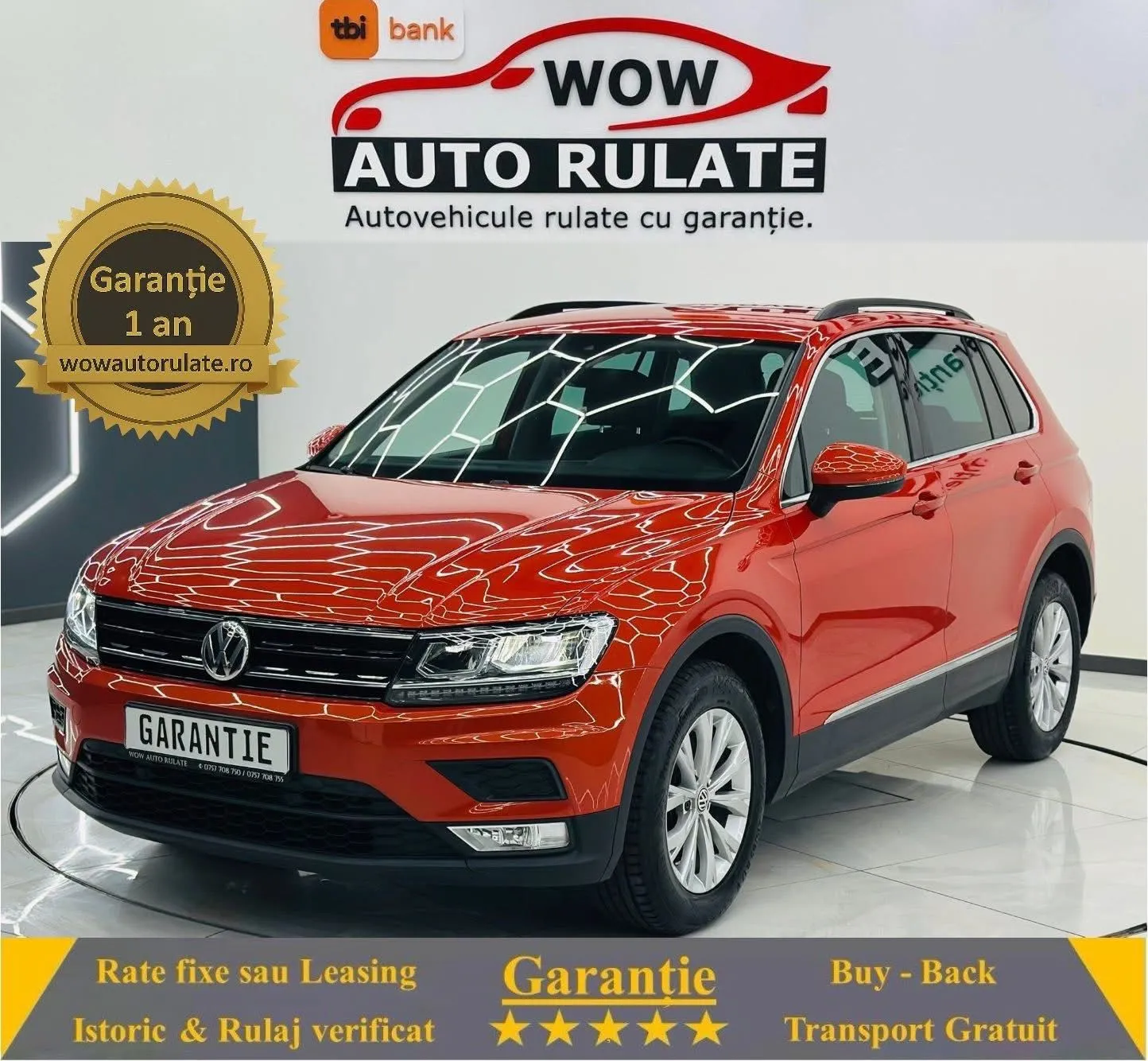 VOLKSWAGEN TIGUAN 2017 2.0D E6 4X4 Garantie 12 Luni Rate Avans 0 Doar Cu Buletinul 2017 - WOW Auto Rulate