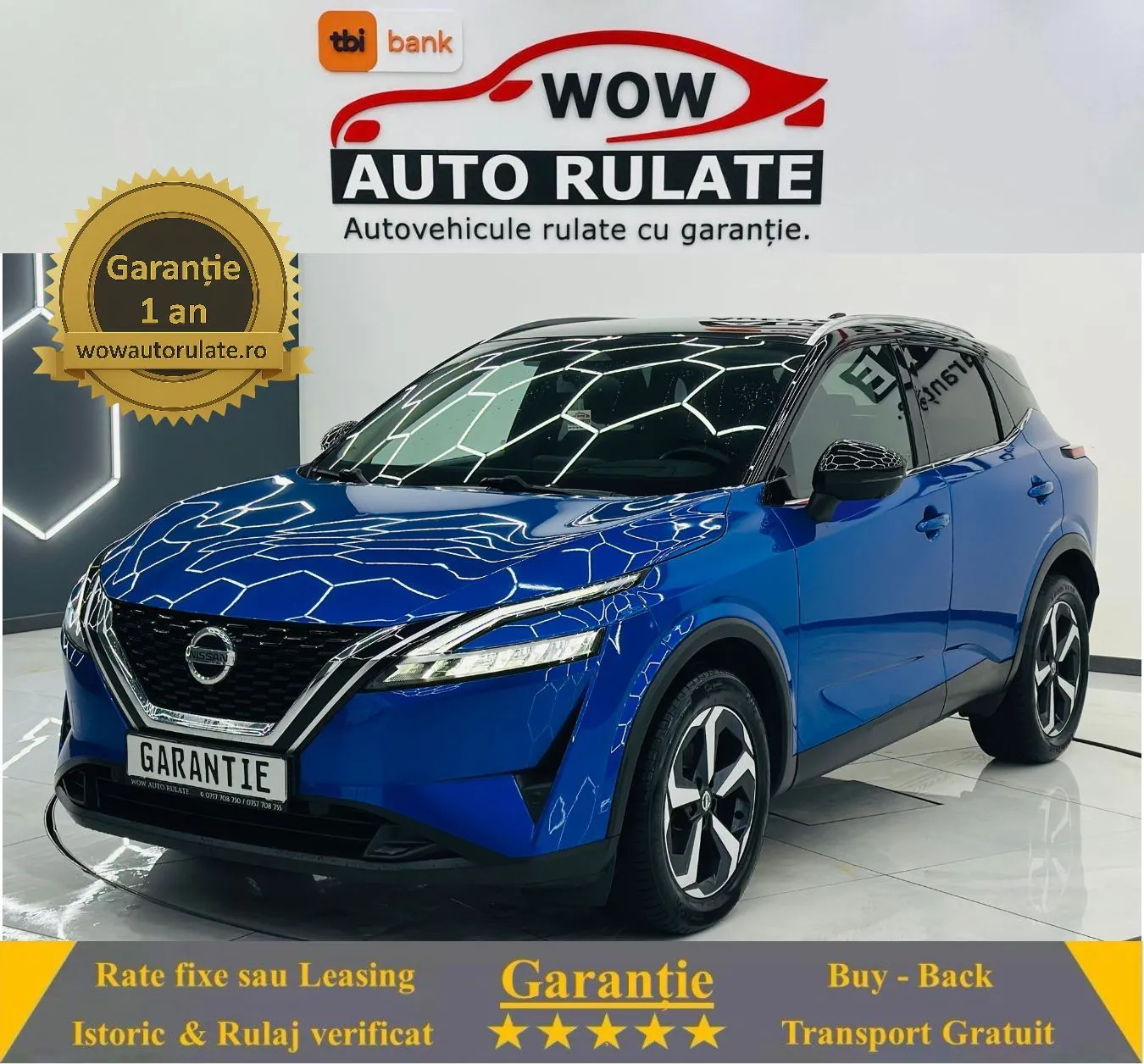 NISSAN Qashqai 2021 1.3i E6 Mild-Hybrid Garantie 12 Luni Rate Avans 0 Doar Cu Buletin 2021 - WOW Auto Rulate