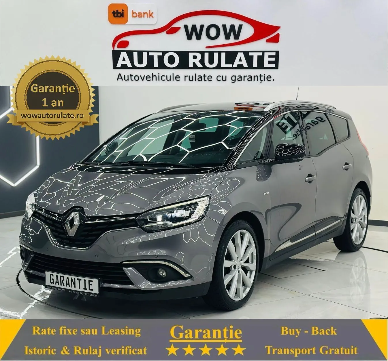 RENAULT SCENIC 2017 1.2i E6 Garantie 12 Luni Rate Avans 0 Doar Cu Buletinul 2017 - WOW Auto Rulate