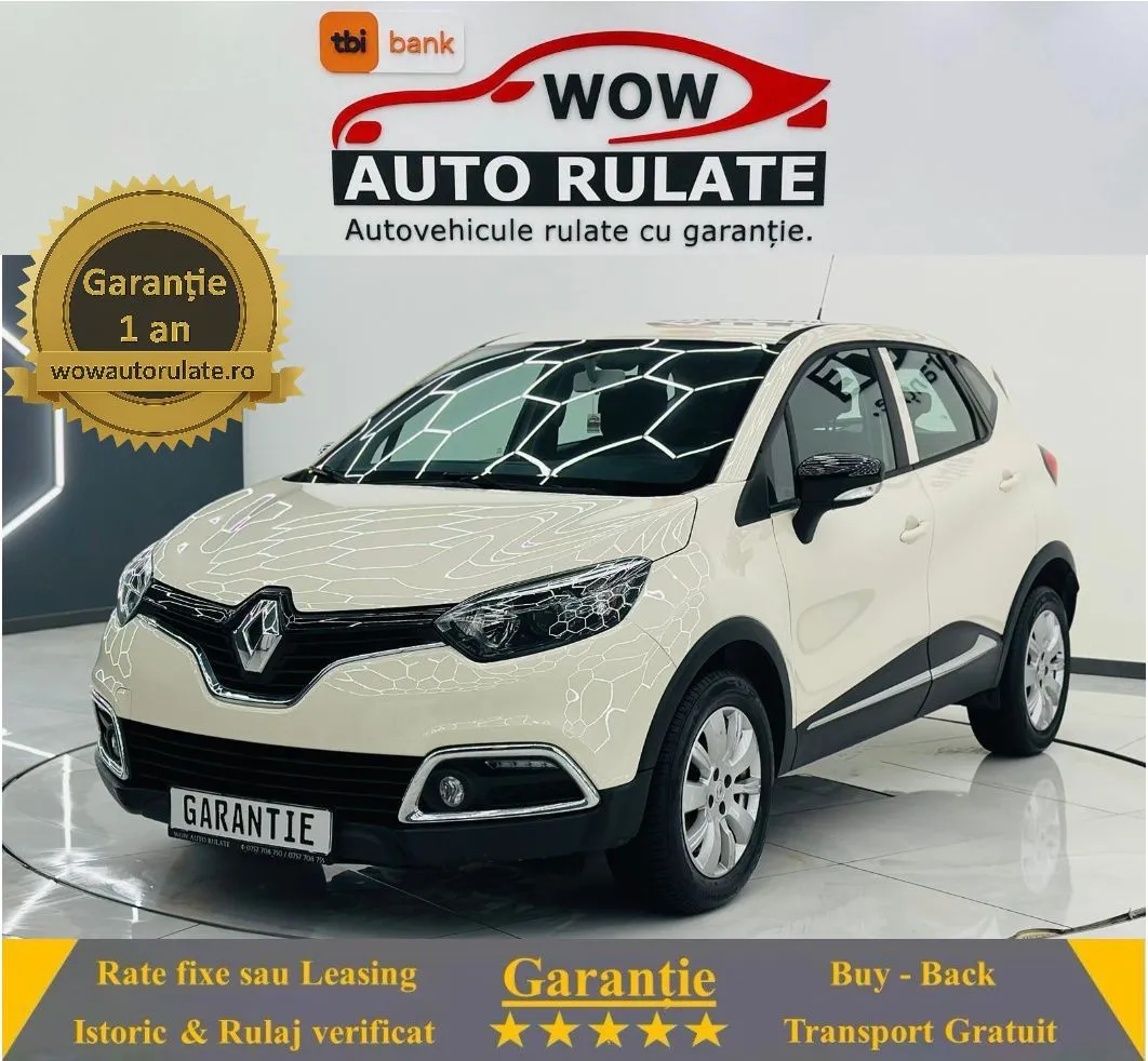 RENAULT CAPTUR 2016 0.9i E6 Garantie 12 Luni Rate Avan 0 Doar Cu Buletinul 2016 - WOW Auto Rulate