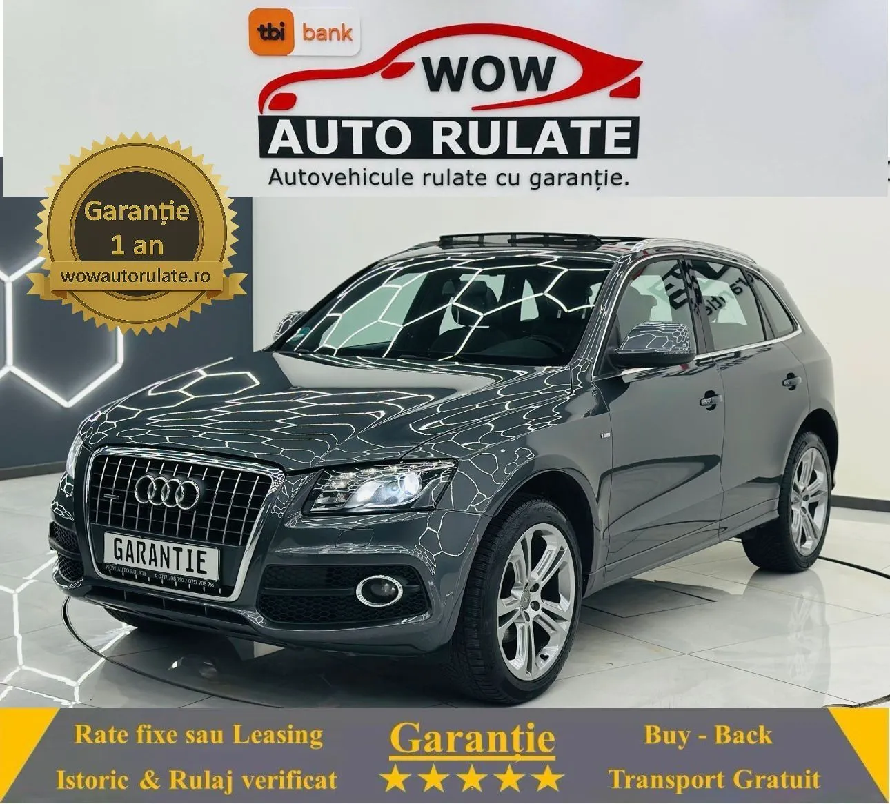 AUDI Q5 2010 2.0D E5 4X4 Garantie 12 Luni Rate Avans 0 Doar Cu Buletinul 2010 - WOW Auto Rulate