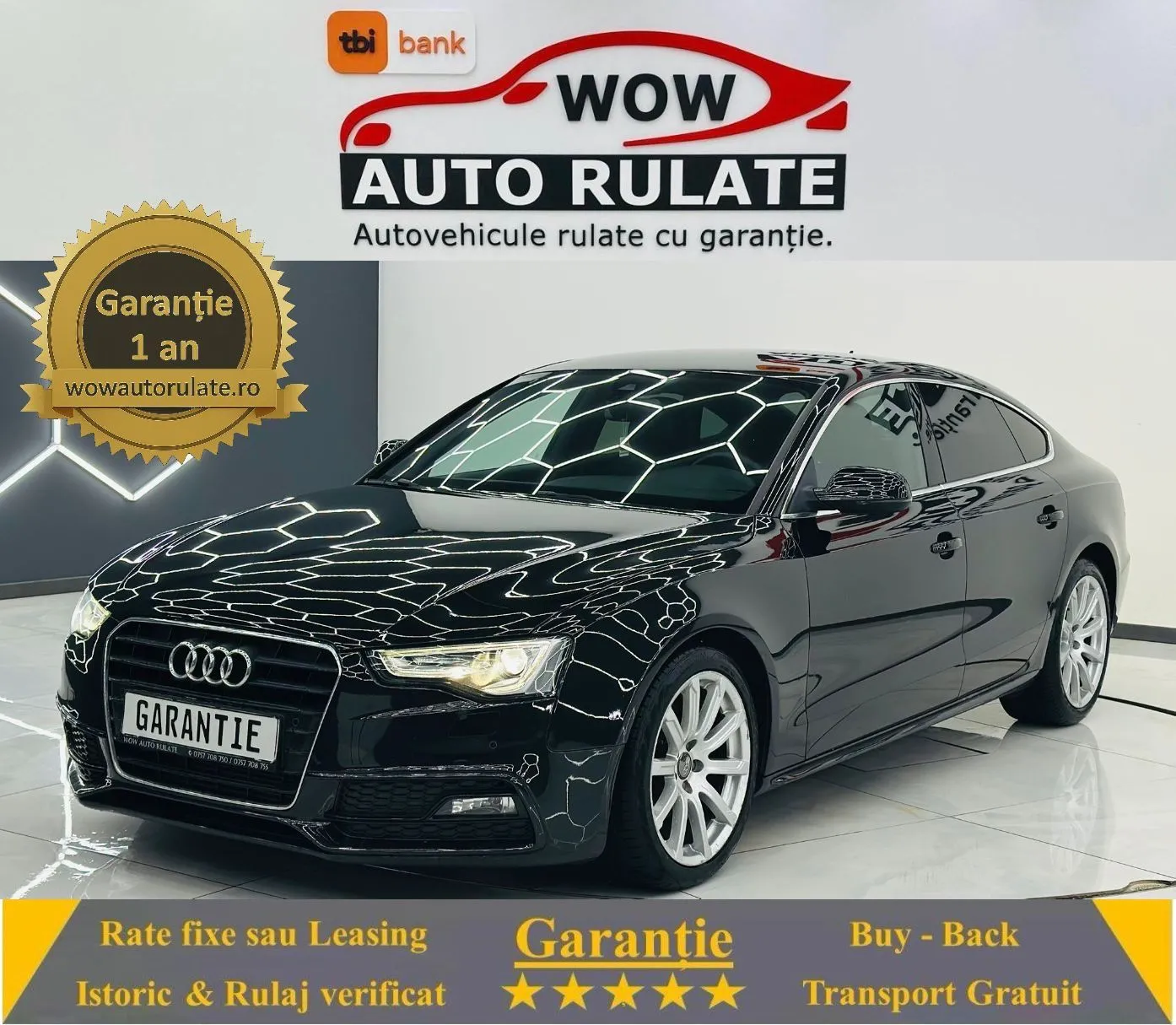 AUDI A5 2012 2.0D E5 Garantie 12 Luni RAte Avans 0 Doar Cu Buletinul 2012 - WOW Auto Rulate