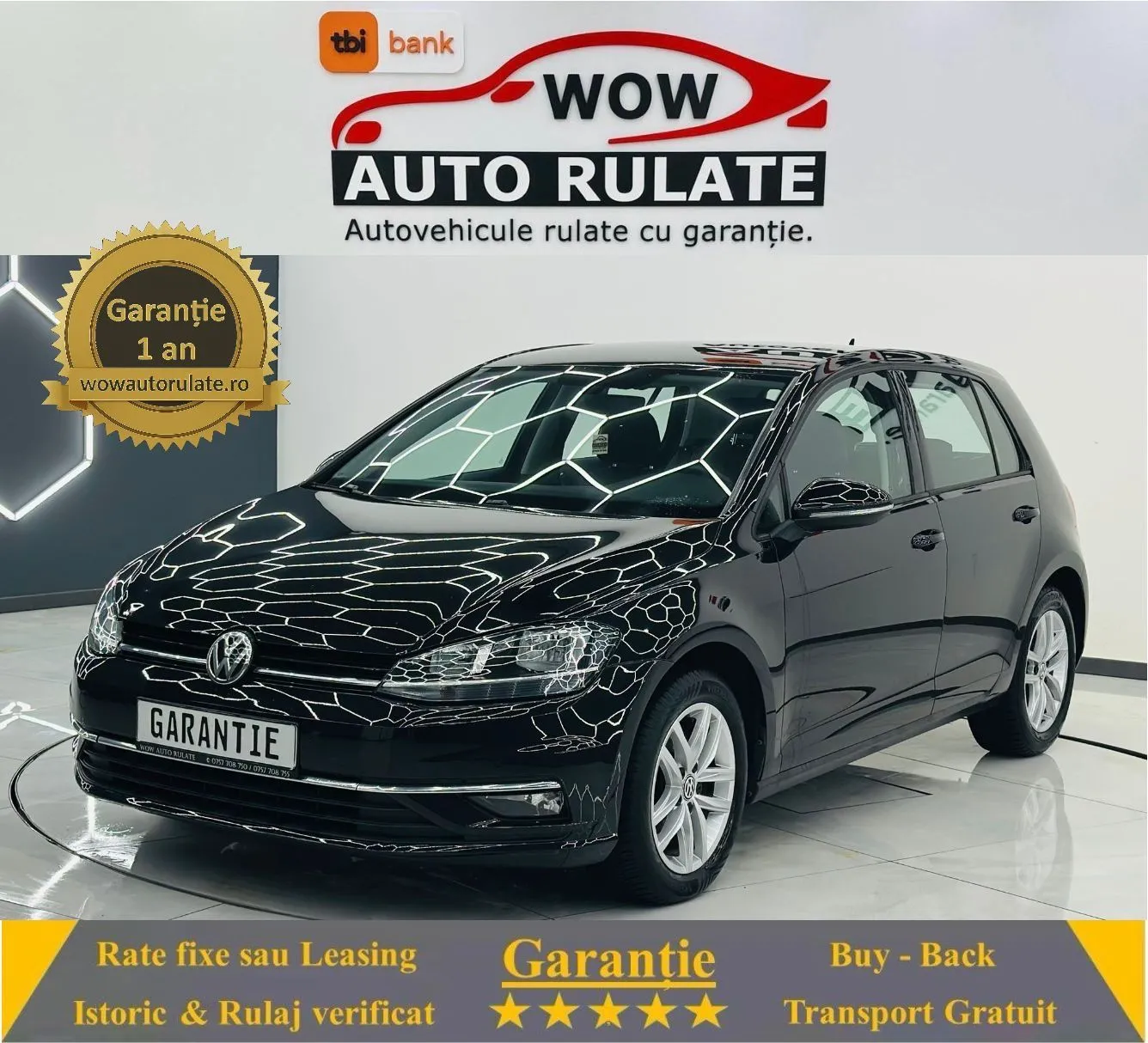 VOLKSWAGEN GOLF 2017 1.4i E6 Garantie 12 Luni Rate Avans 0 Doar Cu Buletinul 2017 - WOW Auto Rulate
