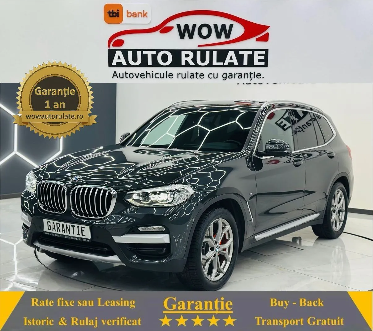 BMW X3 2019 2.0D E6 4X4 Garantie 12 Luni Rate Avans 0 Doar Cu Buletinul 2019 - WOW Auto Rulate