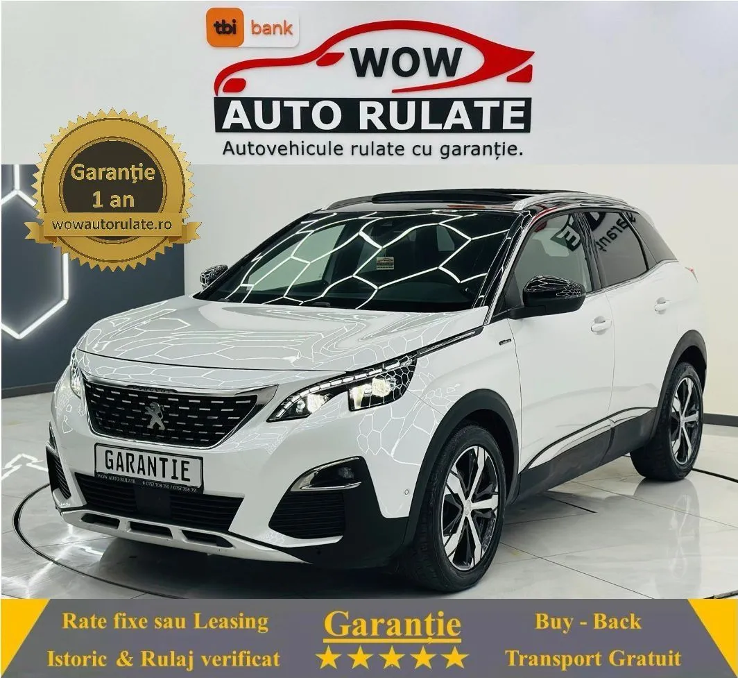 PEUGEOT 3008 2017 1.2i E6 GT-Line Garantie 12 Luni Rate Avans 0 Doar Cu Buletinul 2017 - WOW Auto Rulate