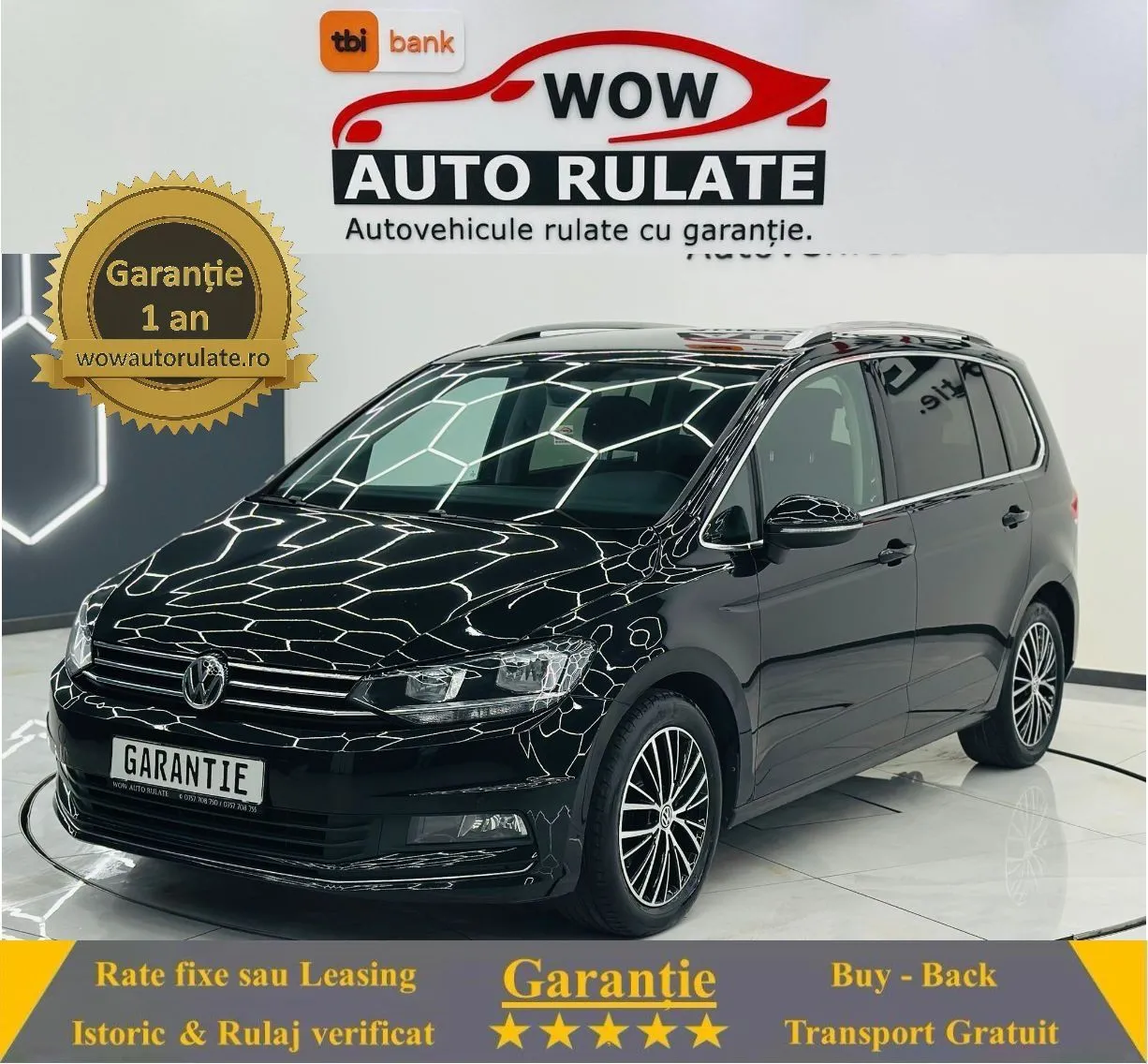 VOLKSWAGEN TOURAN 2019 1.6D E6 7 Locuri Garantie 12 Luni Rate Avans 0 Doar Cu Buletinul 2019 - WOW Auto Rulate