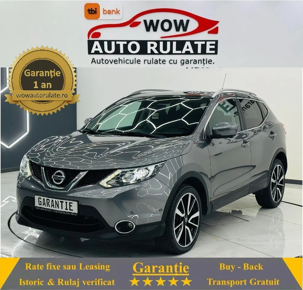 NISSAN Qashqai 2015 1.5D E5 Garantie 12 Luni Rate Avans 0 Doar Cu Buletinul 2015 - WOW Auto Rulate