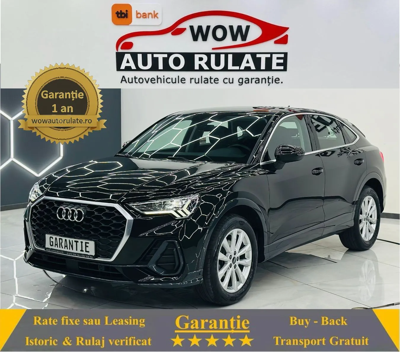 AUDI Q3-sportback 2021 1.5i E6 MHVE Garantie 12 Luni Rate Avans 0 Doar Cu Buletinul 2021 - WOW Auto Rulate