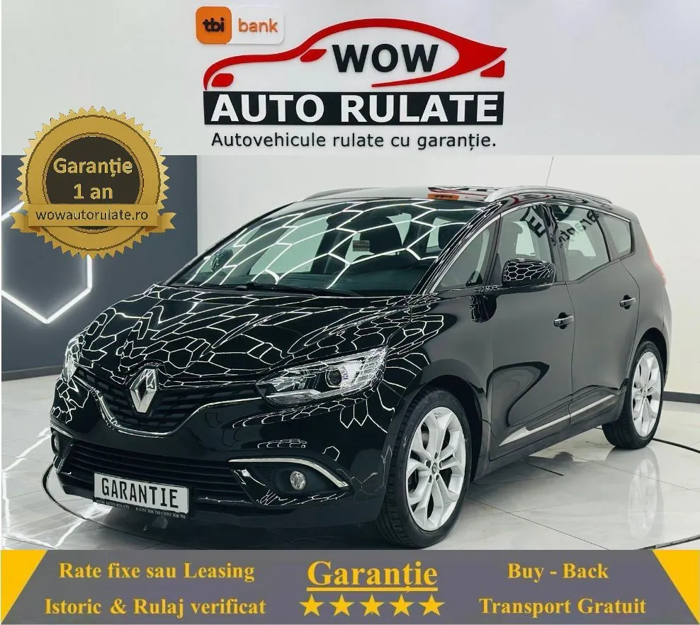 RENAULT GRAND SCENIC 2019 1.3i E6 Garantie 12 Luni Rate Avans 0 Doar cu Buletinul 2019 - WOW Auto Rulate