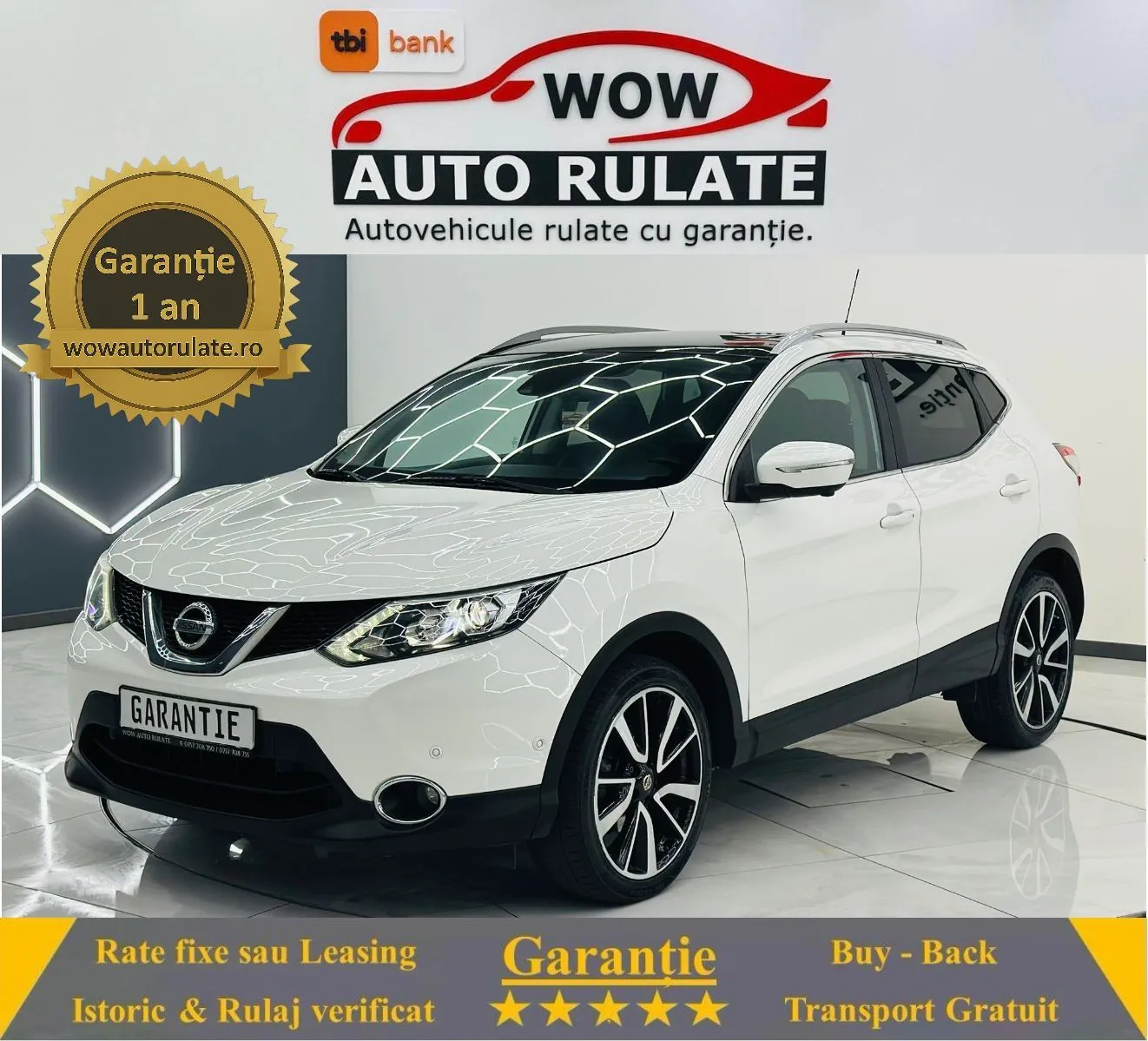 NISSAN Qashqai 2014 1.5D E5 Garantie 12 Luni Rate Avans 0 Doar Cu Buletinul 2014 - WOW Auto Rulate