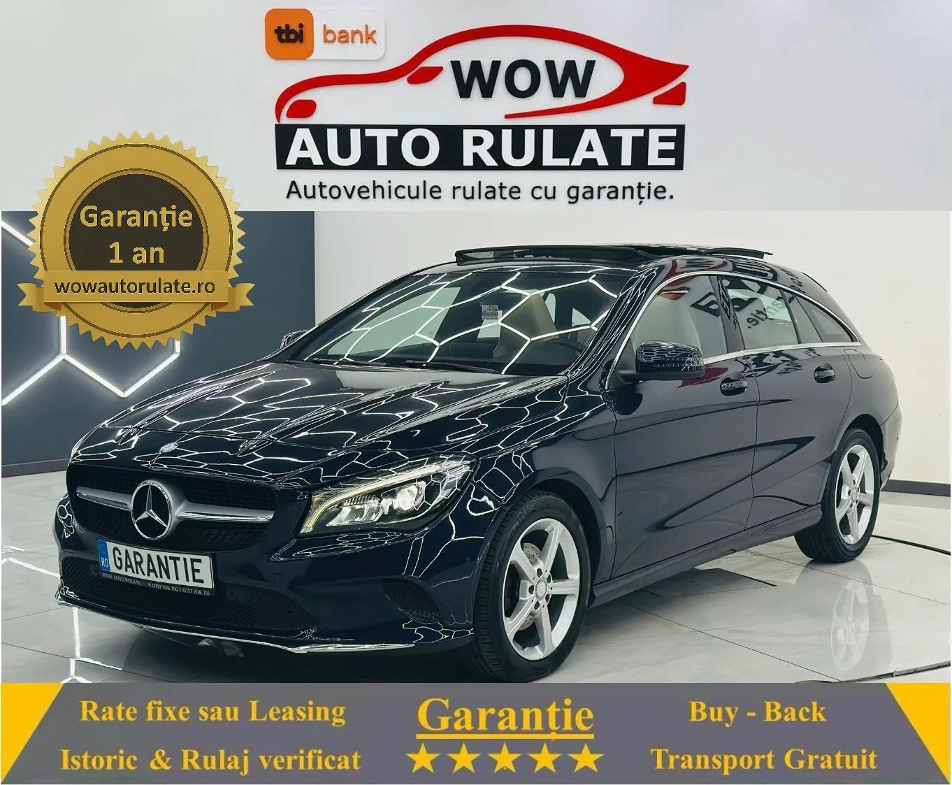 MERCEDESBENZ Cla-220 2016 2.2D E6 Garantie 12 Luni Rate Avans 0 Doar cu Buletinul 2016 - WOW Auto Rulate