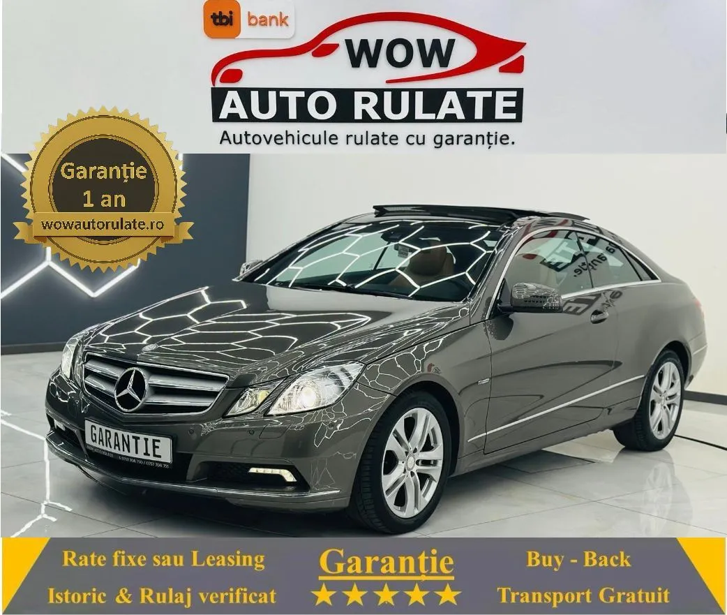 MERCEDESBENZ E 2010 2.2D E5 Garantie 12 Luni Rate Avans 0 Doar Cu Buletinul 2010 - WOW Auto Rulate