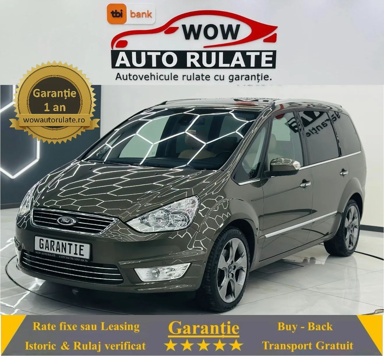 FORD GALAXY 2012 2.0D E5 7Locuri Garantie 12 Luni Rate Avans 0 Doar Cu Buletinul 2012 - WOW Auto Rulate