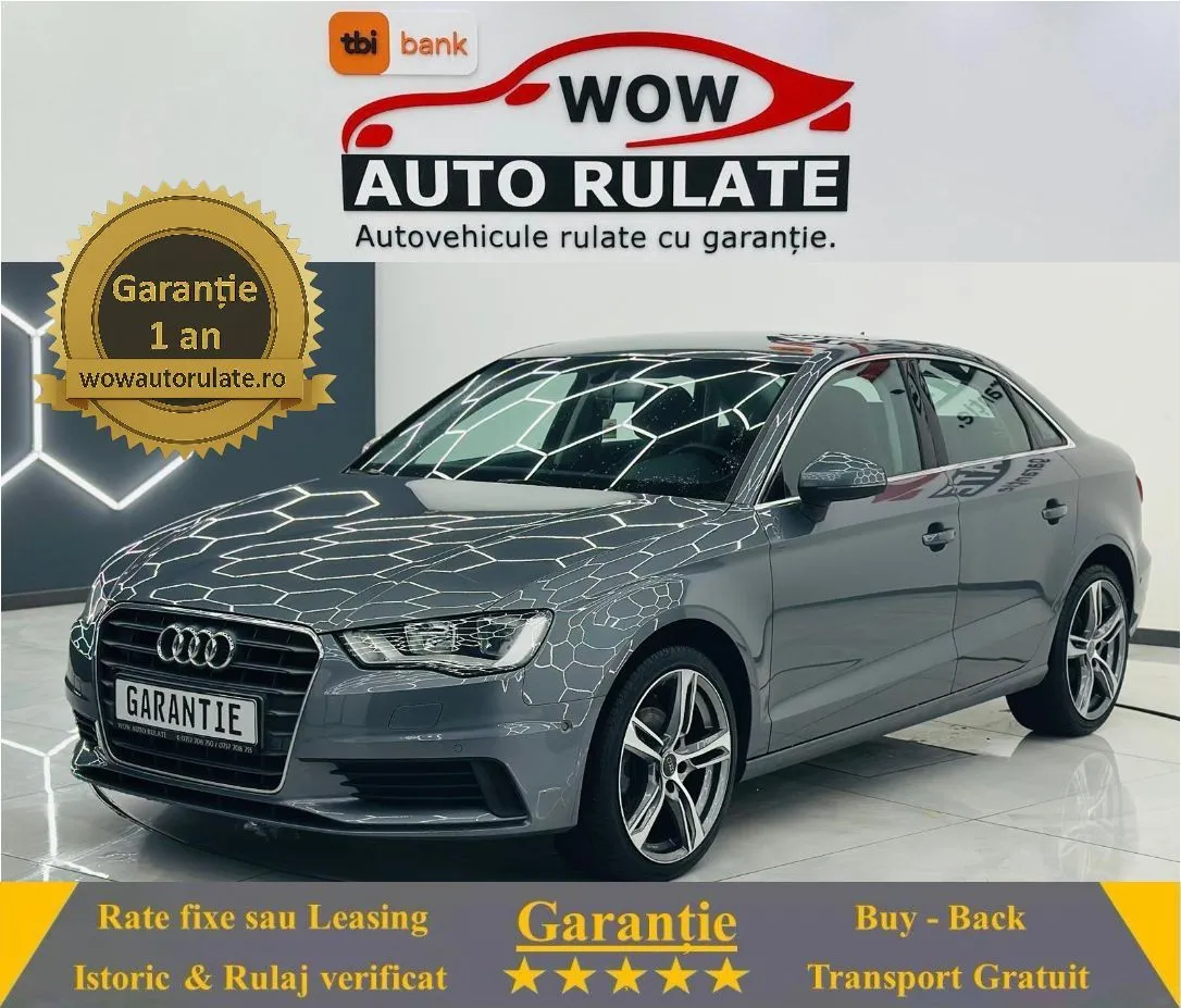 AUDI A3-limuzina 2016 1.6D E6 Garantie 12 Luni Rate Avans 0 Doar Cu Buletinul 2016 - WOW Auto Rulate